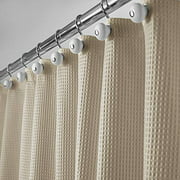 Bathroom Accessories Waffle Weave, Waffle Shower Curtain Extra Long